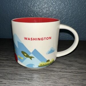Starbucks WASHINGTON State You Are Here 14oz Coffee Mug 2016 Rainier Ferry Apple